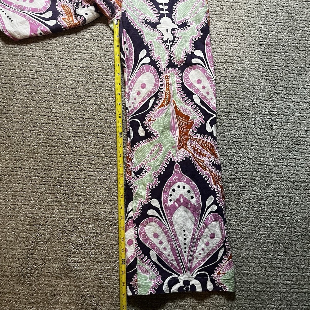 ZARA Wide Leg Paisley Print Pants Women's Size Medium High Rise‎ Flare Boho - Picture 13 of 15